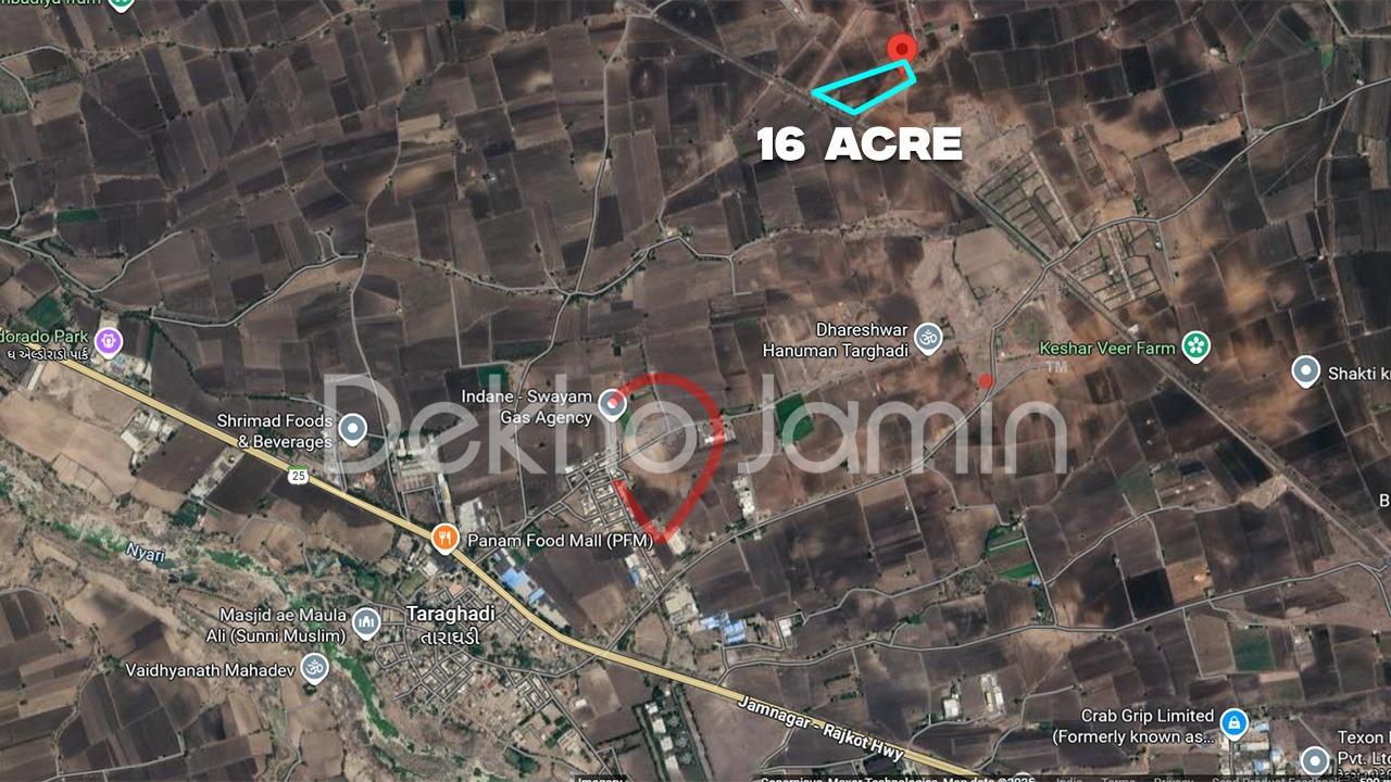 16 Acre Agriculture Land For Sell In Taraghadi Rajkot