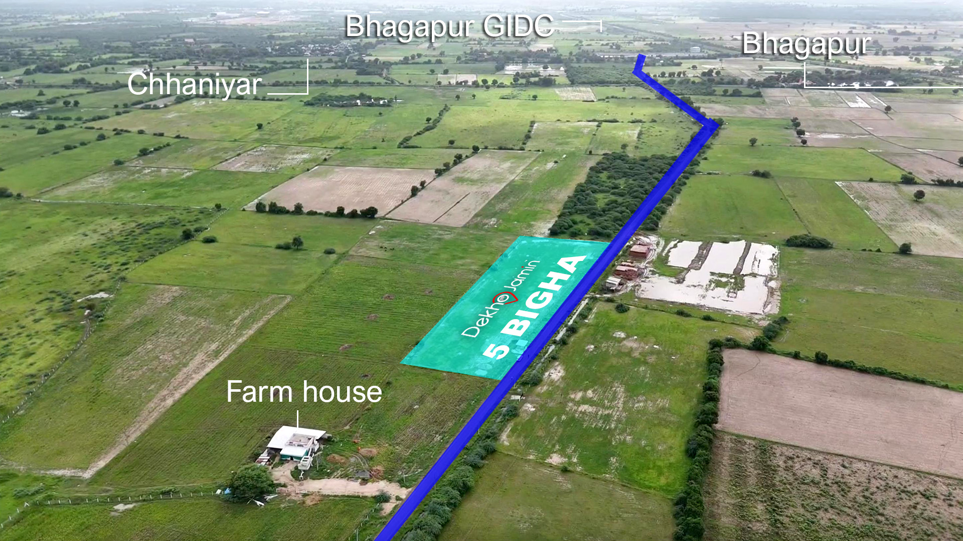 5.5 Bigha Agriculture Land for Sale in Bhagapur GIDC, Detroj