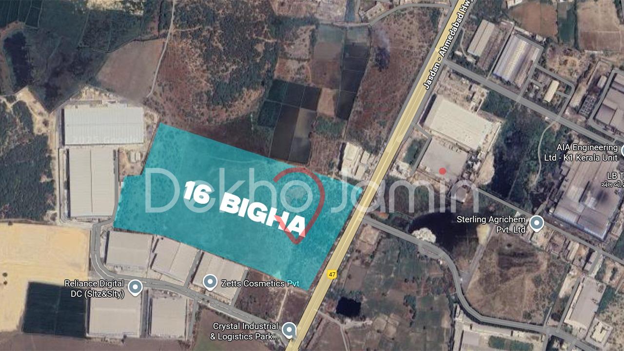 16 Vigha Non Agriculture Land For Sell in Bavla - Bagodra Highway