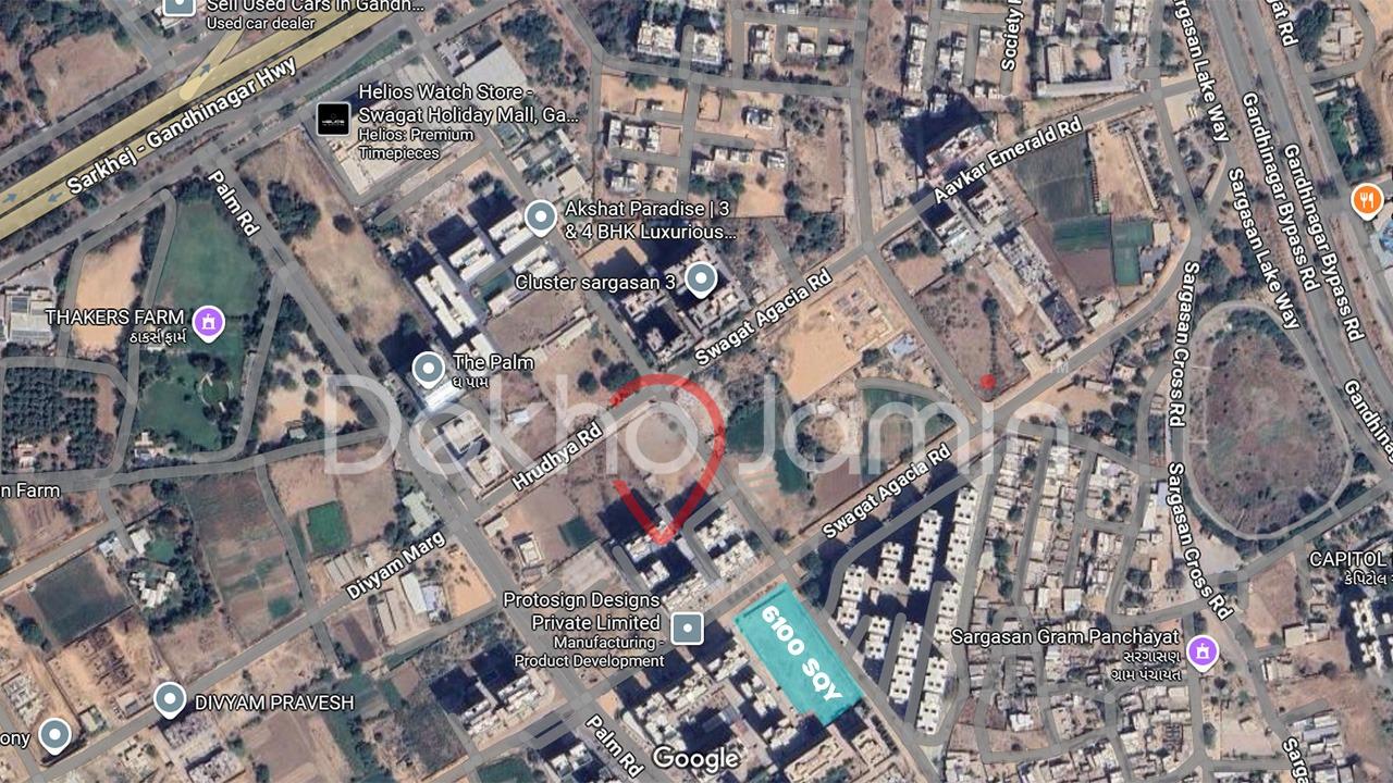 6100 Square Yard NA Land For Sell In Sargasan, Gandhinagar