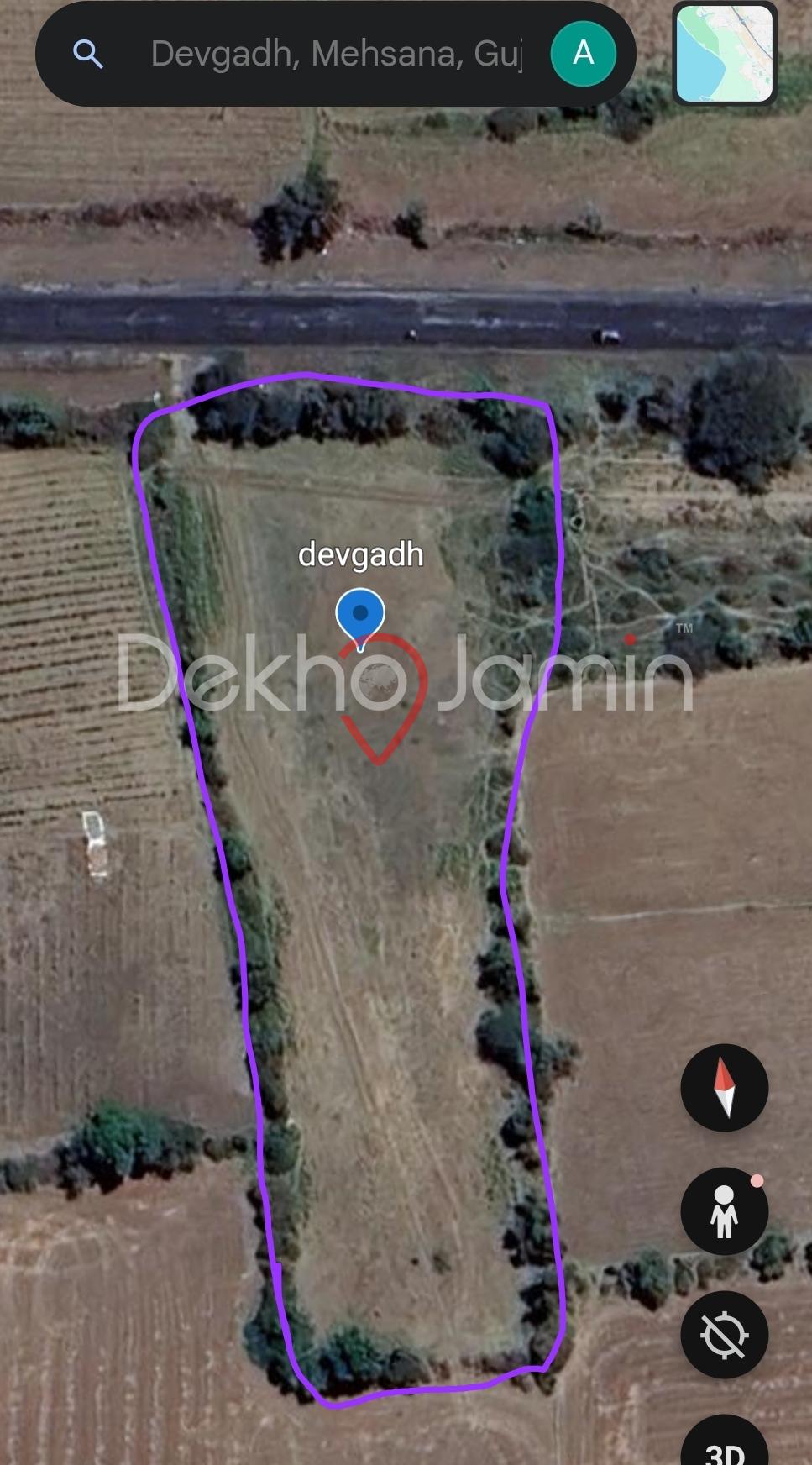 Road Touch 2.5 vigha agriculture land for sale on Bahucharaji-Mehsana four Lane Highway
