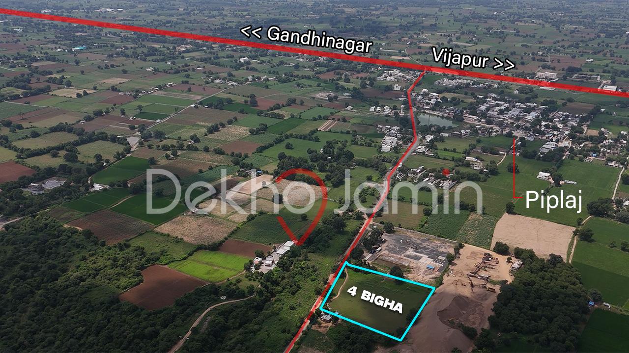 4 Vigha Land for Sale Piplaj Gandhinagar