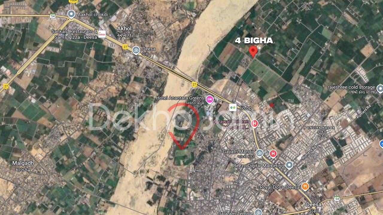 4 Vigha Agriculture Land For Sell In Vadli Farm, Deesa