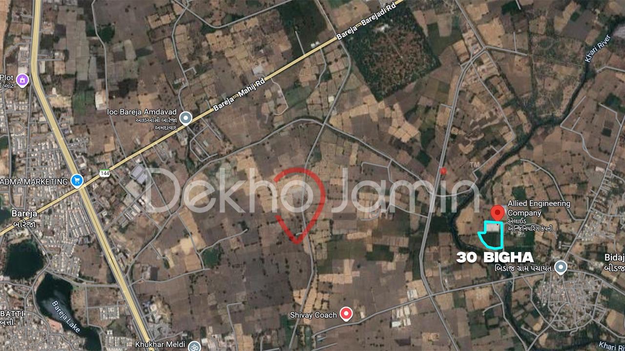 30 Vigha Agriculture Land For Sell In Bidaj