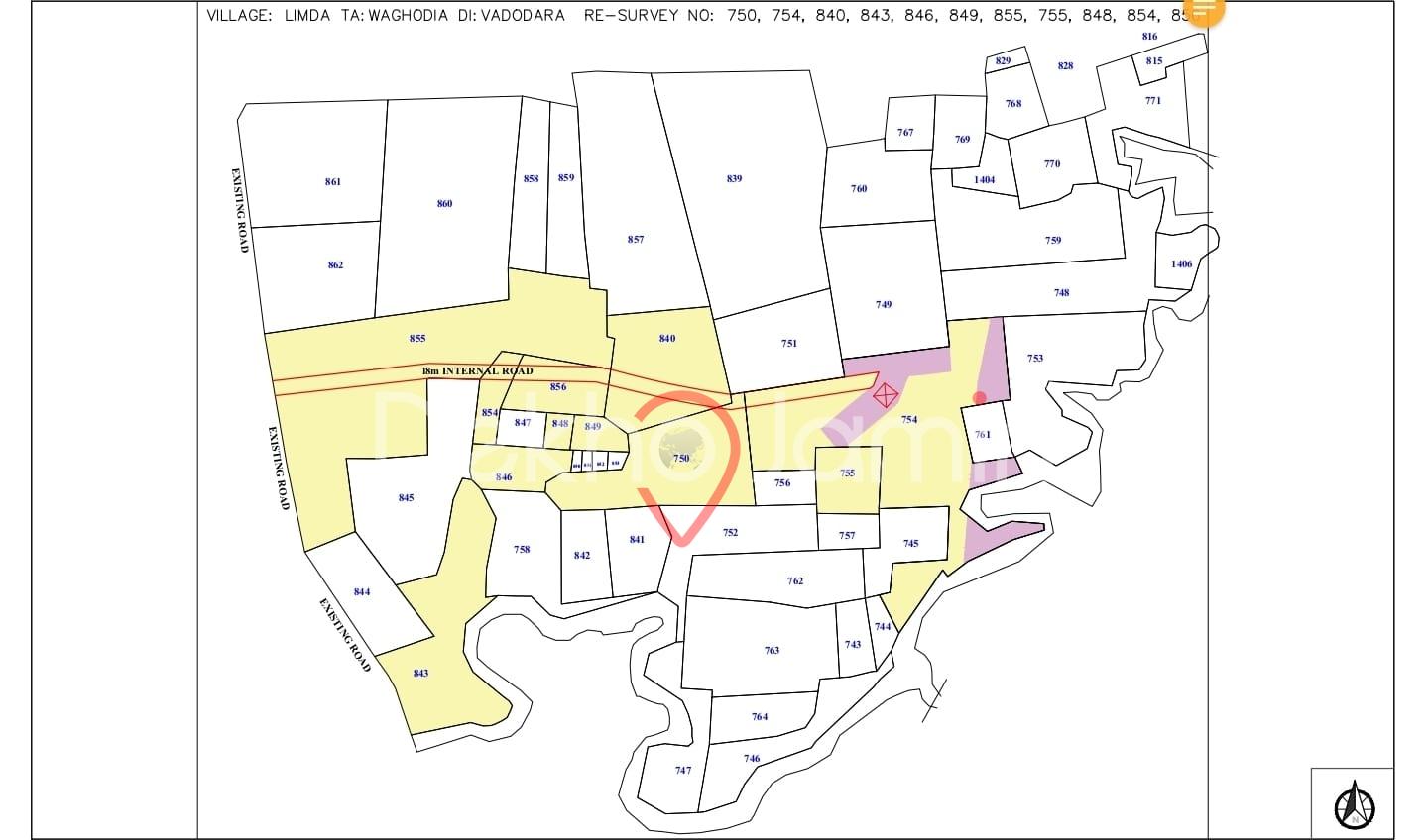 70 BIGHA NA AND FREE HOLD  LAND AT VILLAGE - LIMDA , WAGHODIYA , VADODARA , GUJARAT