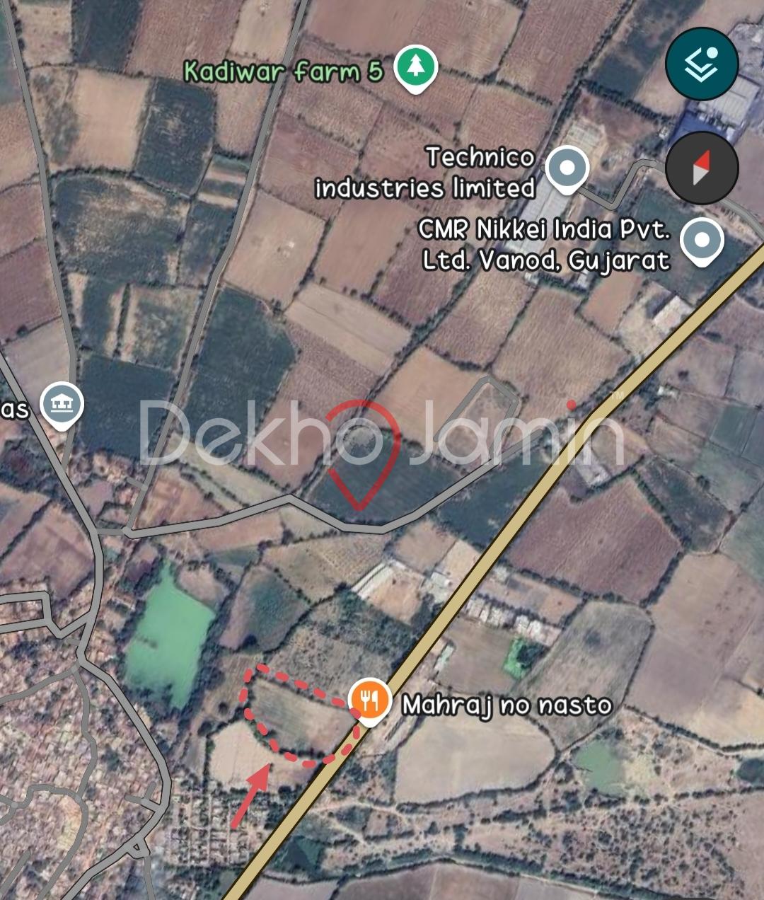5.5 Bigha Agriculture Land for Sell in Surendranagar district in vanod Highway touch